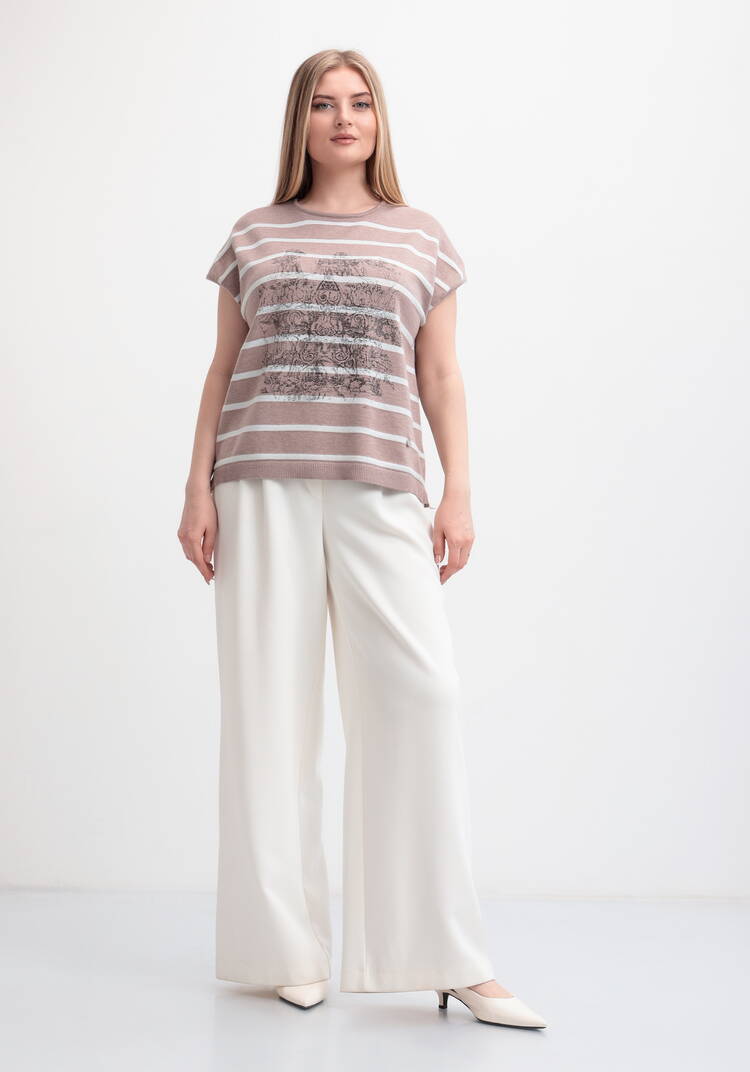 Блуза в полоску с рисунком шир.  750, рис. 14