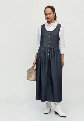 Сарафан оверсайз с отрезной линией талии