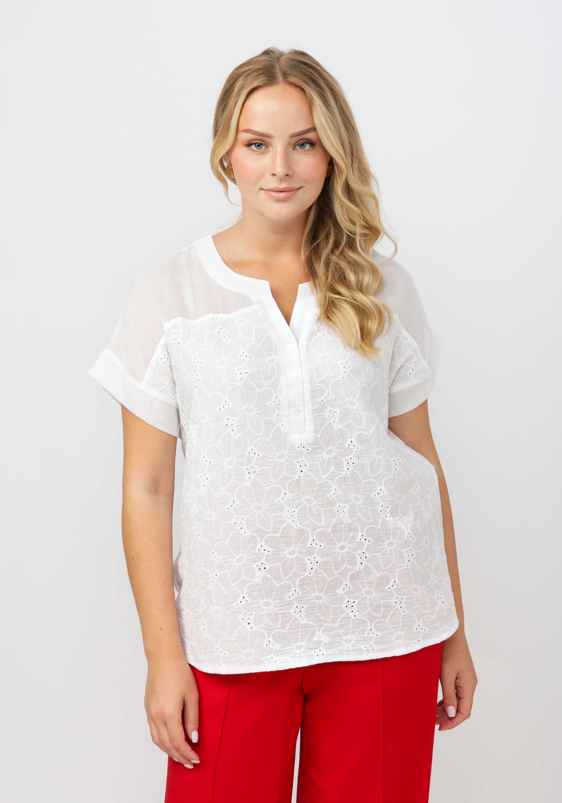 Блуза "Йеннифер" Vittori Vi, размер 54, цвет белый - фото 1