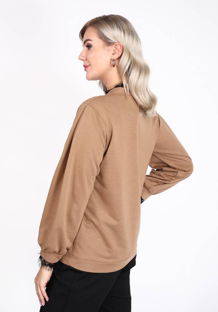 Джемпер с отделкой из кружева шир.  750, рис. 3