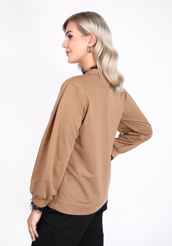 Джемпер с отделкой из кружева шир.  580, рис. 3