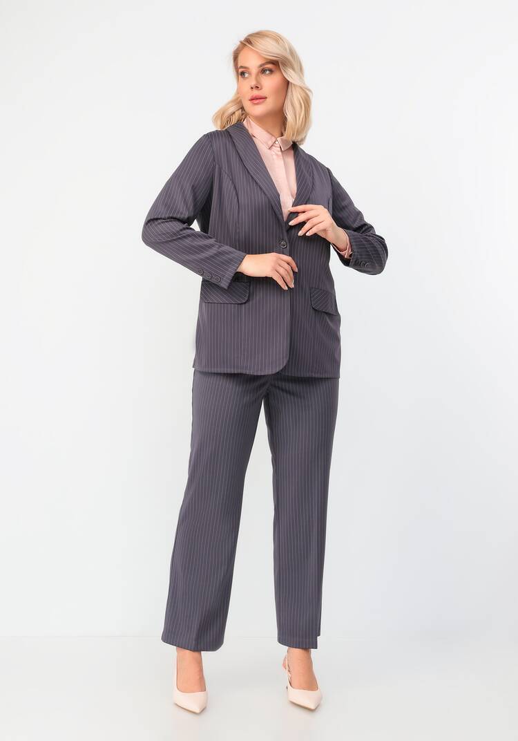 Пиджак однобортный в полоску шир.  750, рис. 48