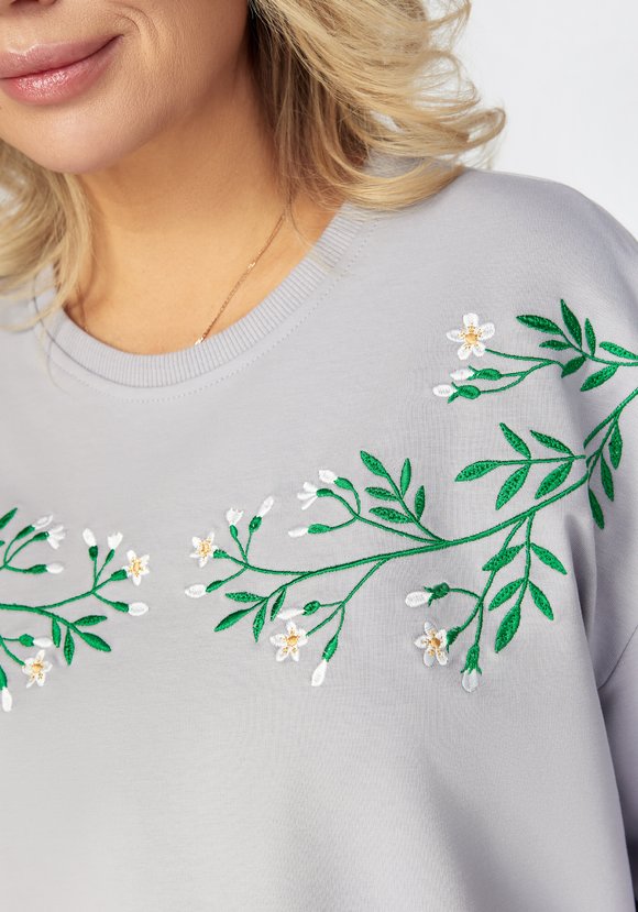 Свитшот женский с вышивкой шир.  580, рис. 2