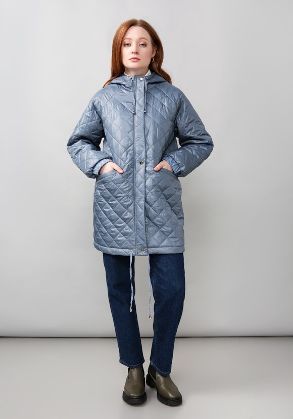 Куртка женская оверсайз с капюшоном шир.  580, рис. 26