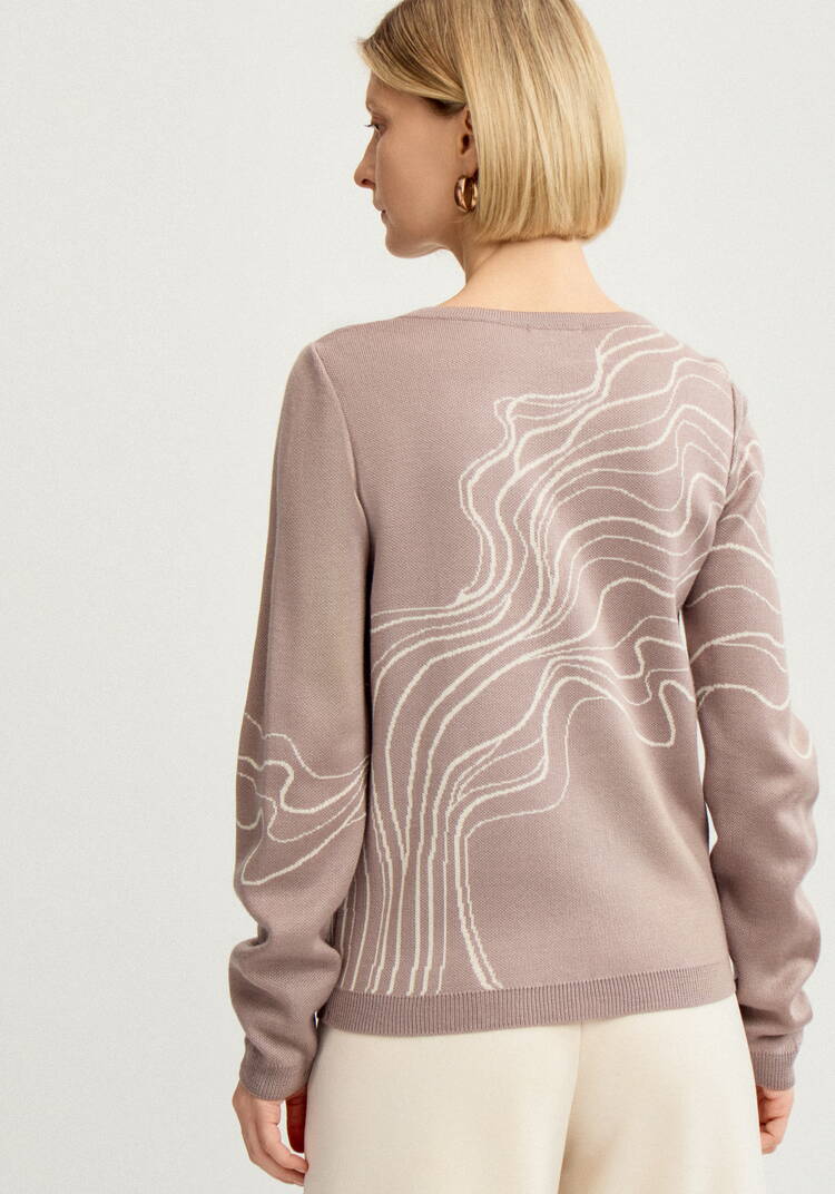 Джемпер с абстрактным рисунком Волны шир.  750, рис. 21