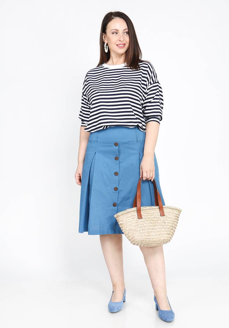 Юбка с встречными складками Поли шир.  750, рис. 7