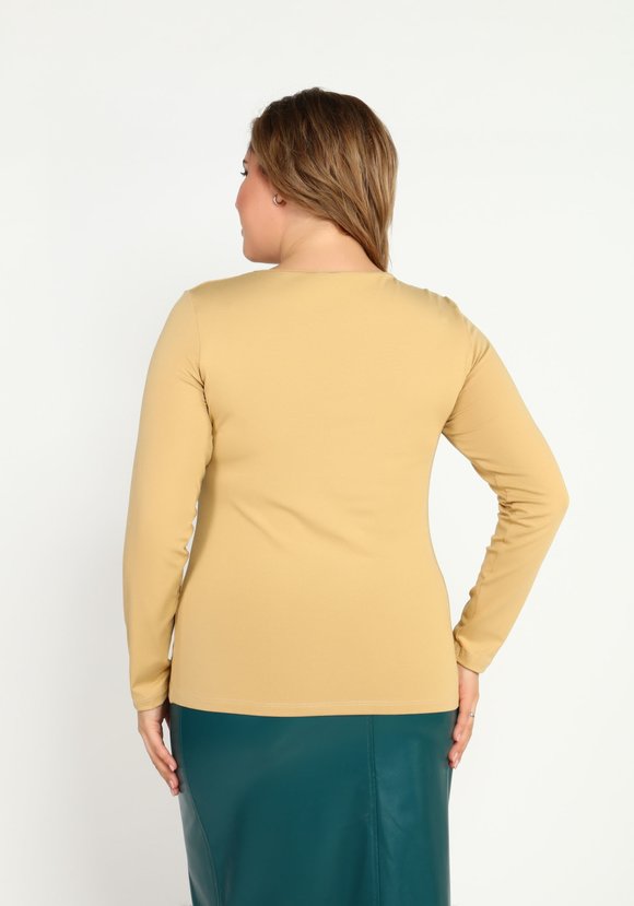 Блуза с длинным рукавом и вставкой шир.  580, рис. 11