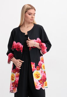 Жакет удлиненный с принтом