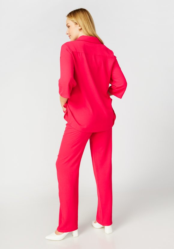 Костюм: блуза на пуговицах и брюки шир.  580, рис. 9