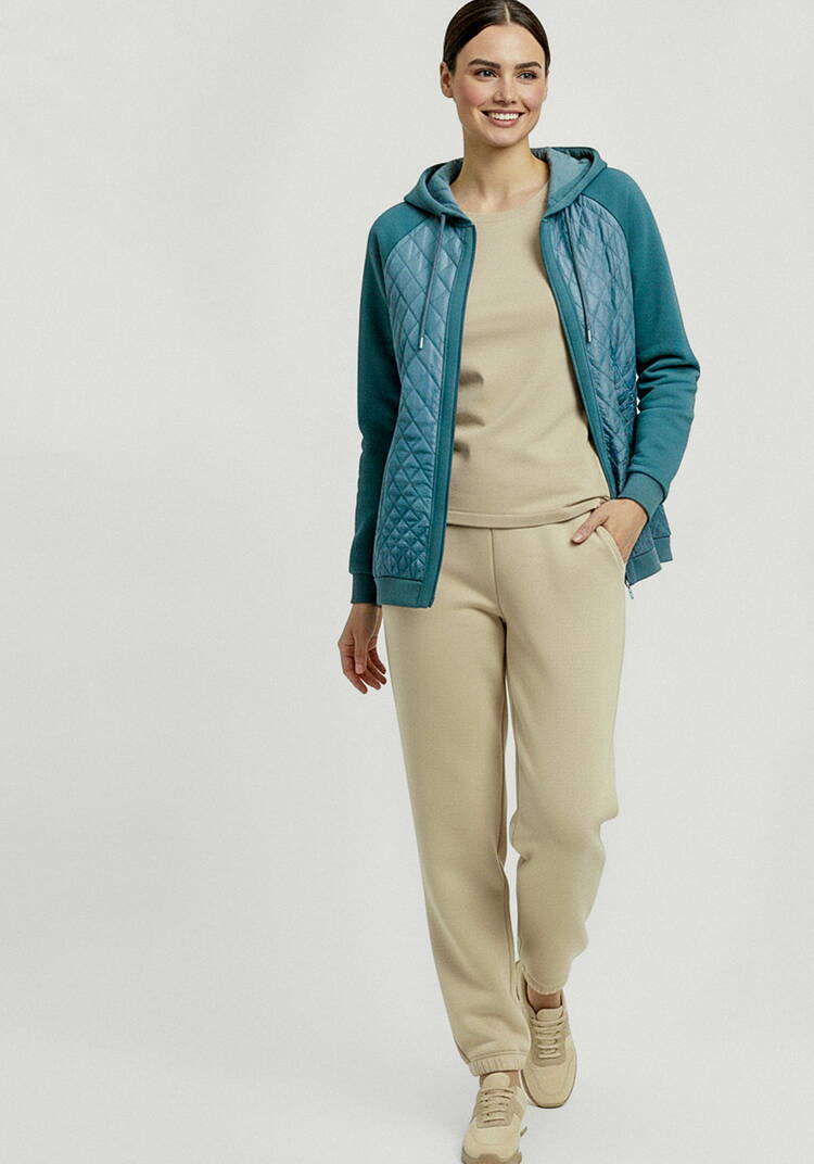 Бомбер с капюшоном из комбинированной ткани шир.  750, рис. 11