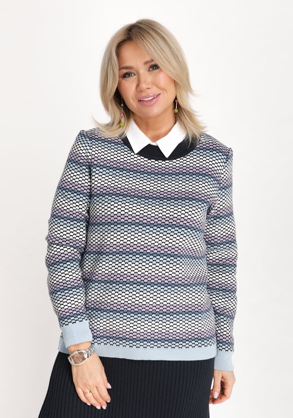 Джемпер свободный в полоску шир.  580, рис. 1