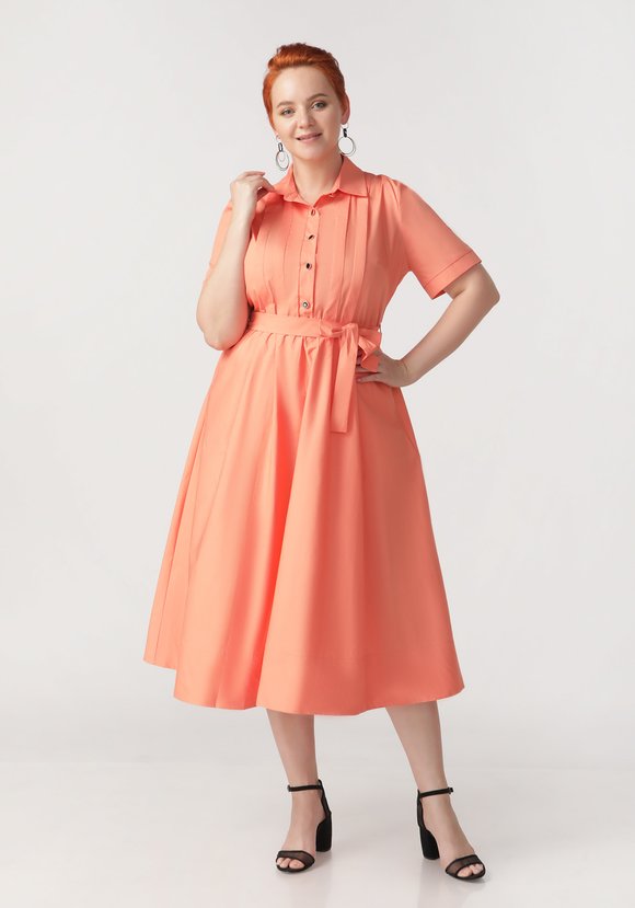 Платье с юбкой полусолнце шир.  580, рис. 1