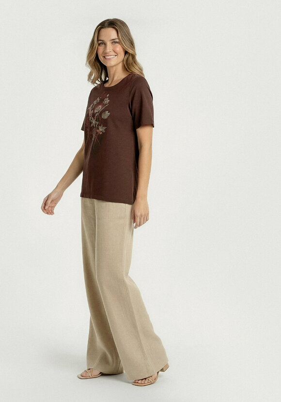 Блуза с принтом из льна шир.  580, рис. 15