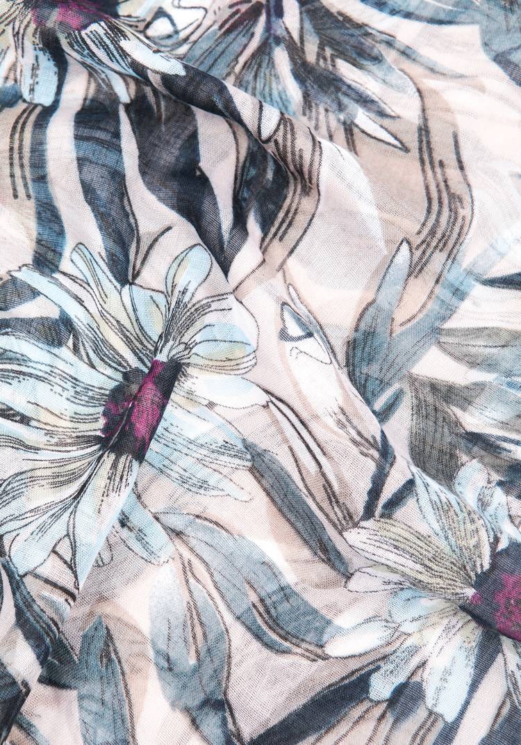 Палантин с флористическим принтом шир.  750, рис. 4