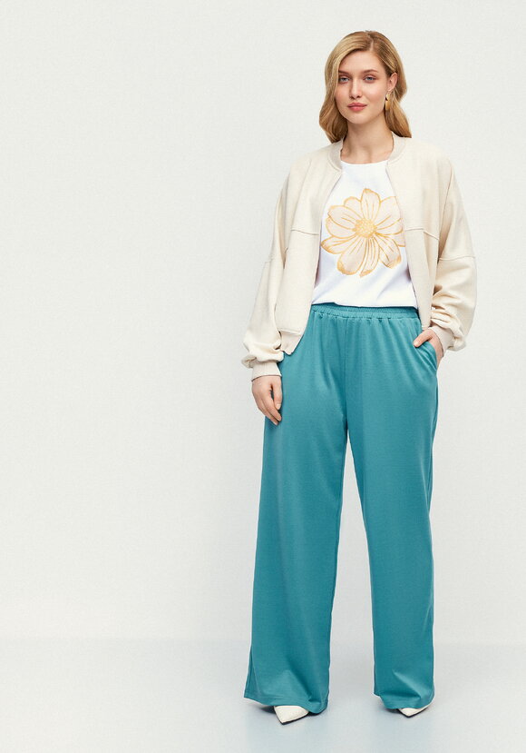 Брюки широкие трикотажные шир.  580, рис. 39