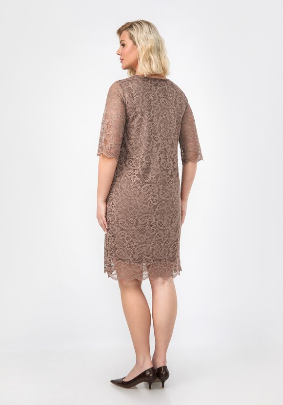 Платье из эластичного гипюра шир.  580, рис. 25