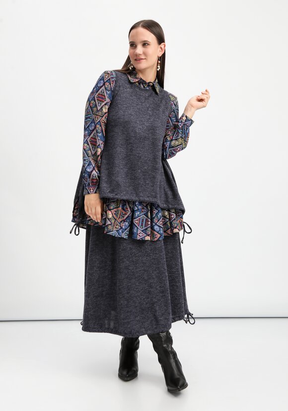 Жилет А-силуэта с кулиской по низу шир.  580, рис. 18