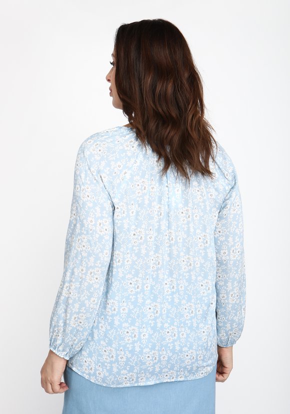 Блуза свободного кроя с набивным рисунком шир.  580, рис. 10