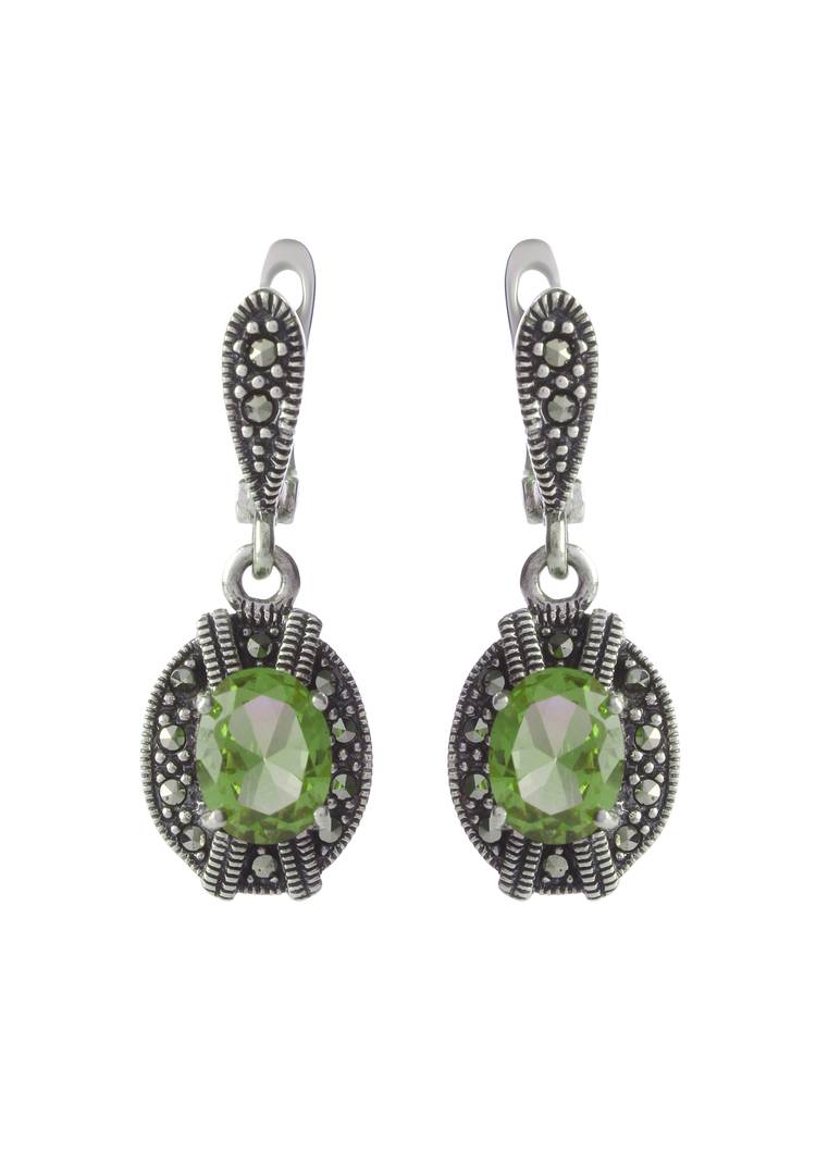 Серебряные серьги  Лия шир.  750, рис. 1