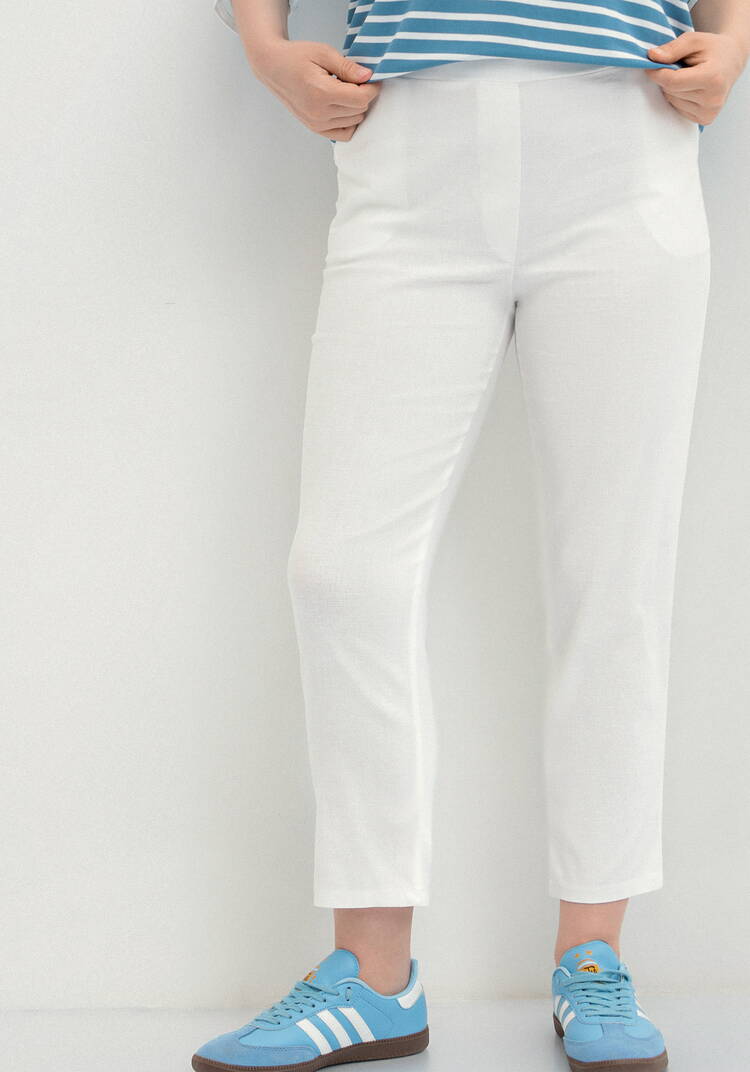 Брюки прямого кроя с поясом на резинке шир.  750, рис. 4