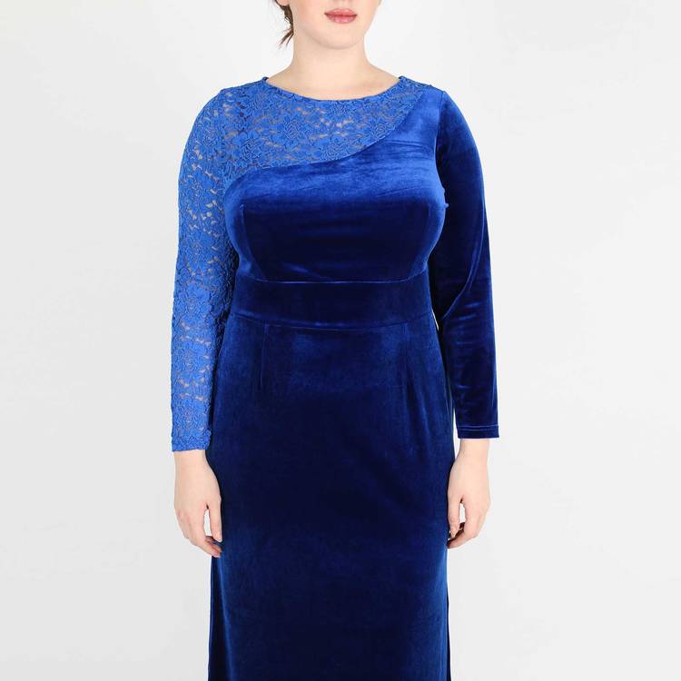 Платье-макси с гипюровой вставкой шир.  750, рис. 6