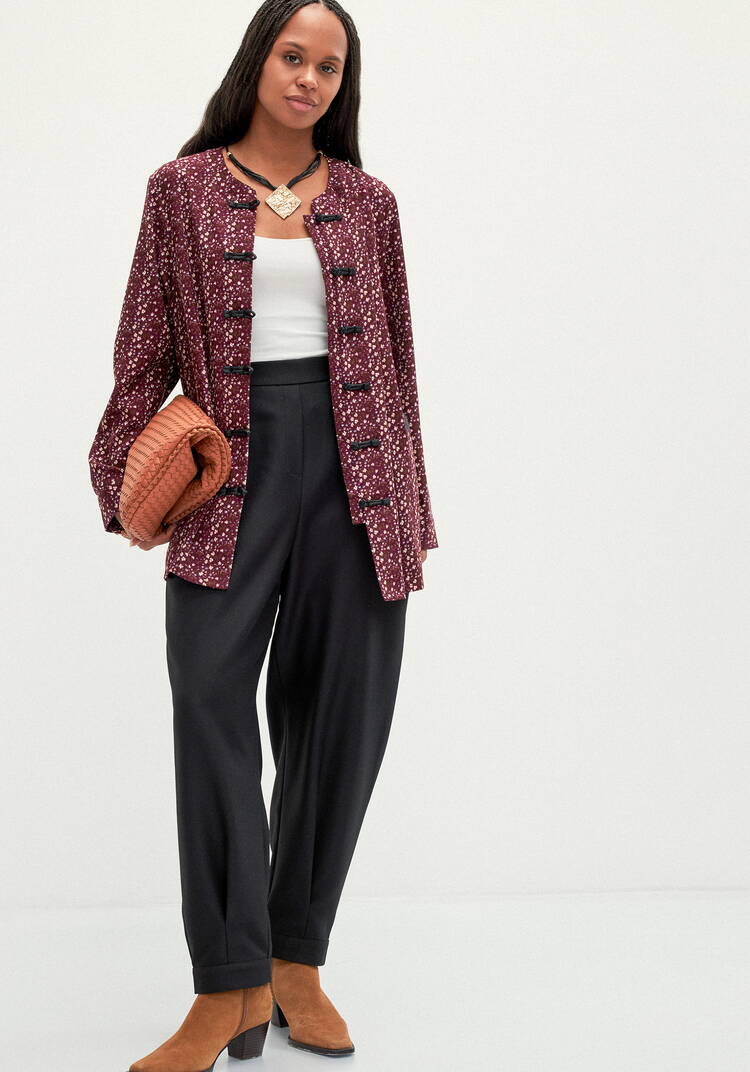 Брюки бананы со складками шир.  750, рис. 15