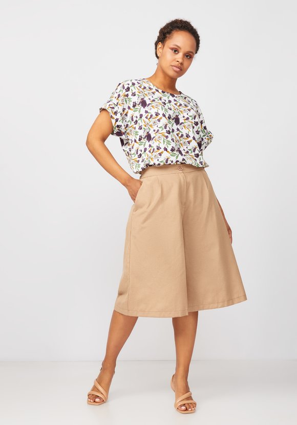 Блуза с цветочным принтом Александрина шир.  580, рис. 7