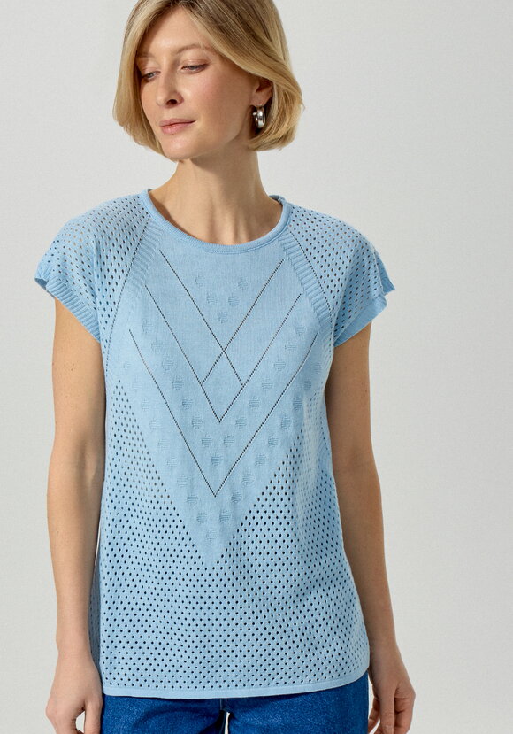 Футболка ажурная с графичным рисунком шир.  580, рис. 18