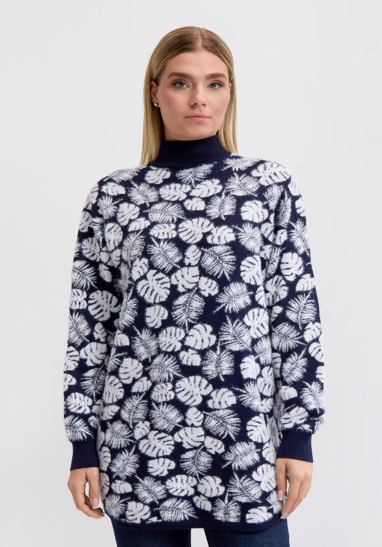 Туника пушистая с принтом шир.  750, рис. 33