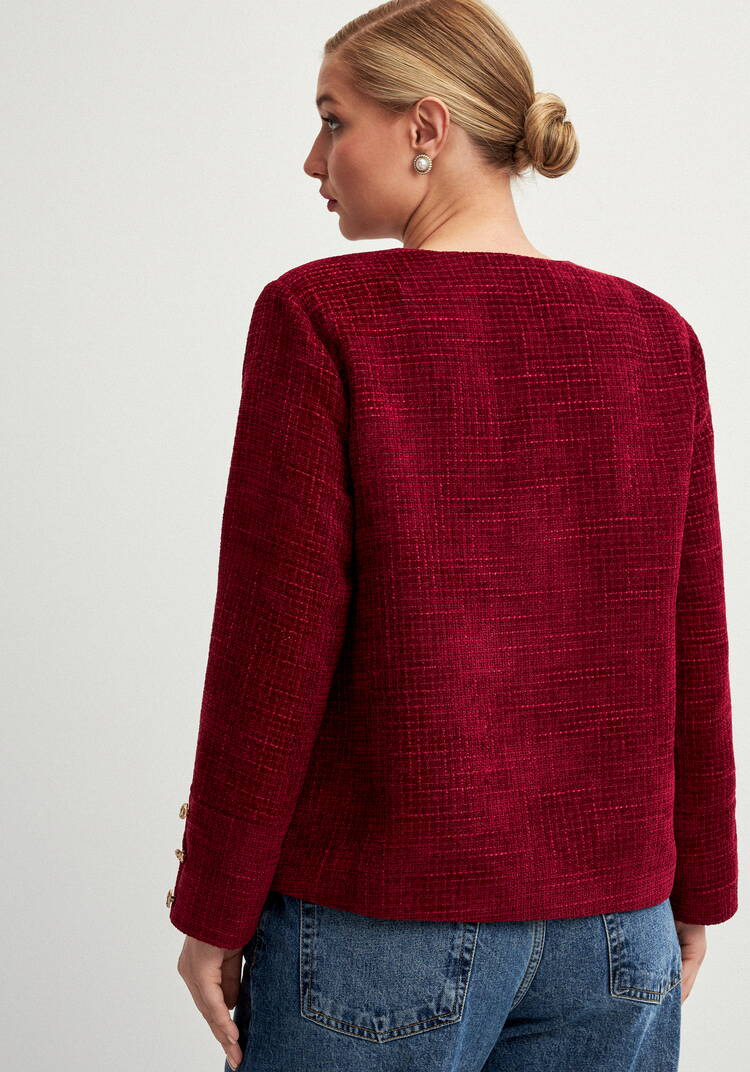 Жакет на подкладе из твида шир.  750, рис. 3