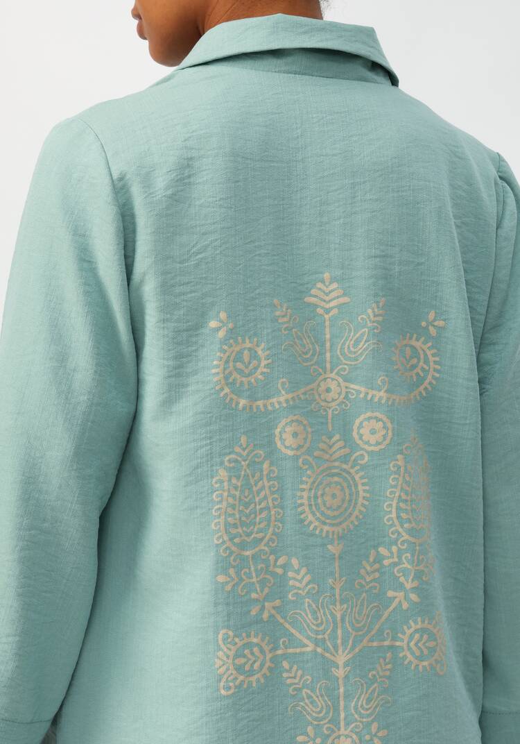 Кардиган с принтом на пуговицах шир.  750, рис. 7