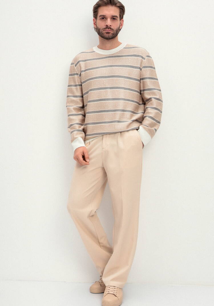 Джемпер в полоску с контрастными манжетами шир.  750, рис. 20