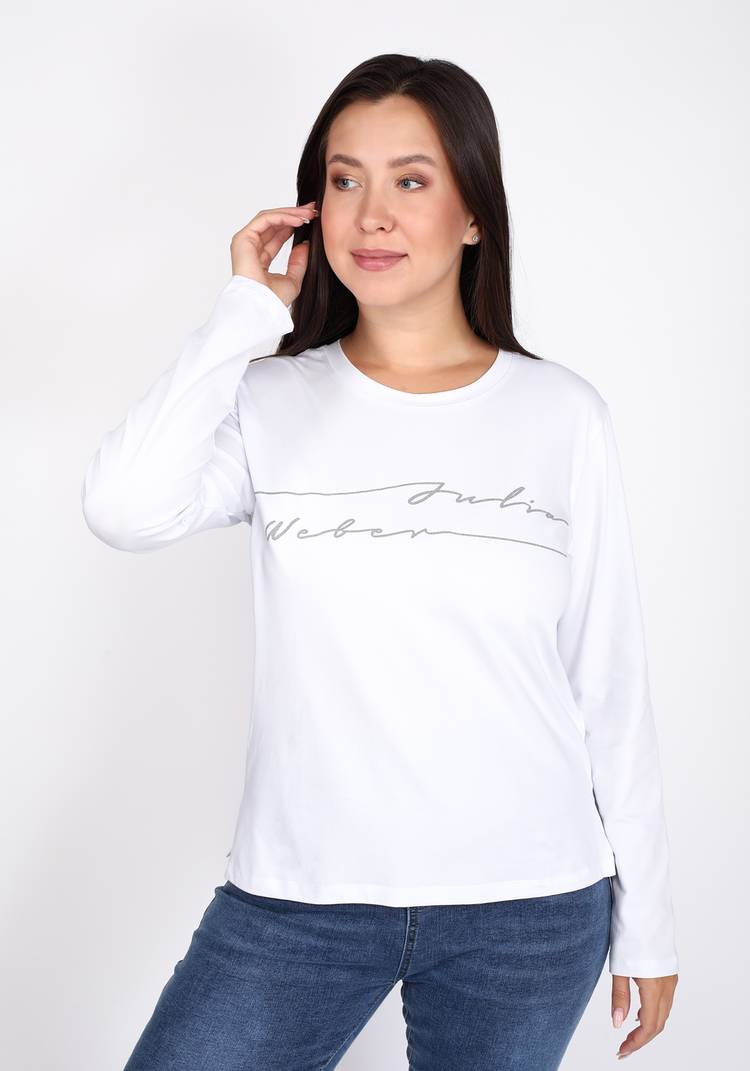 Футболка с длинным рукавом и принтом шир.  750, рис. 4