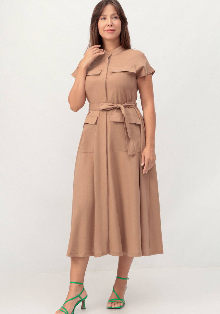 Платье-сафари А-силуэта шир.  750, рис. 12