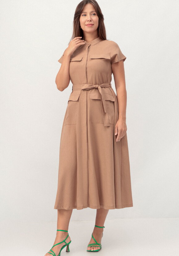 Платье-сафари А-силуэта шир.  580, рис. 12