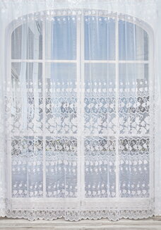 Тюль-жаккард Белые кружева