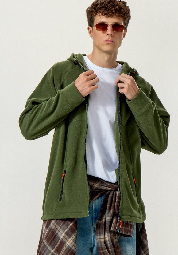 Толстовка с капюшоном и карманами на молнии шир.  580, рис. 1