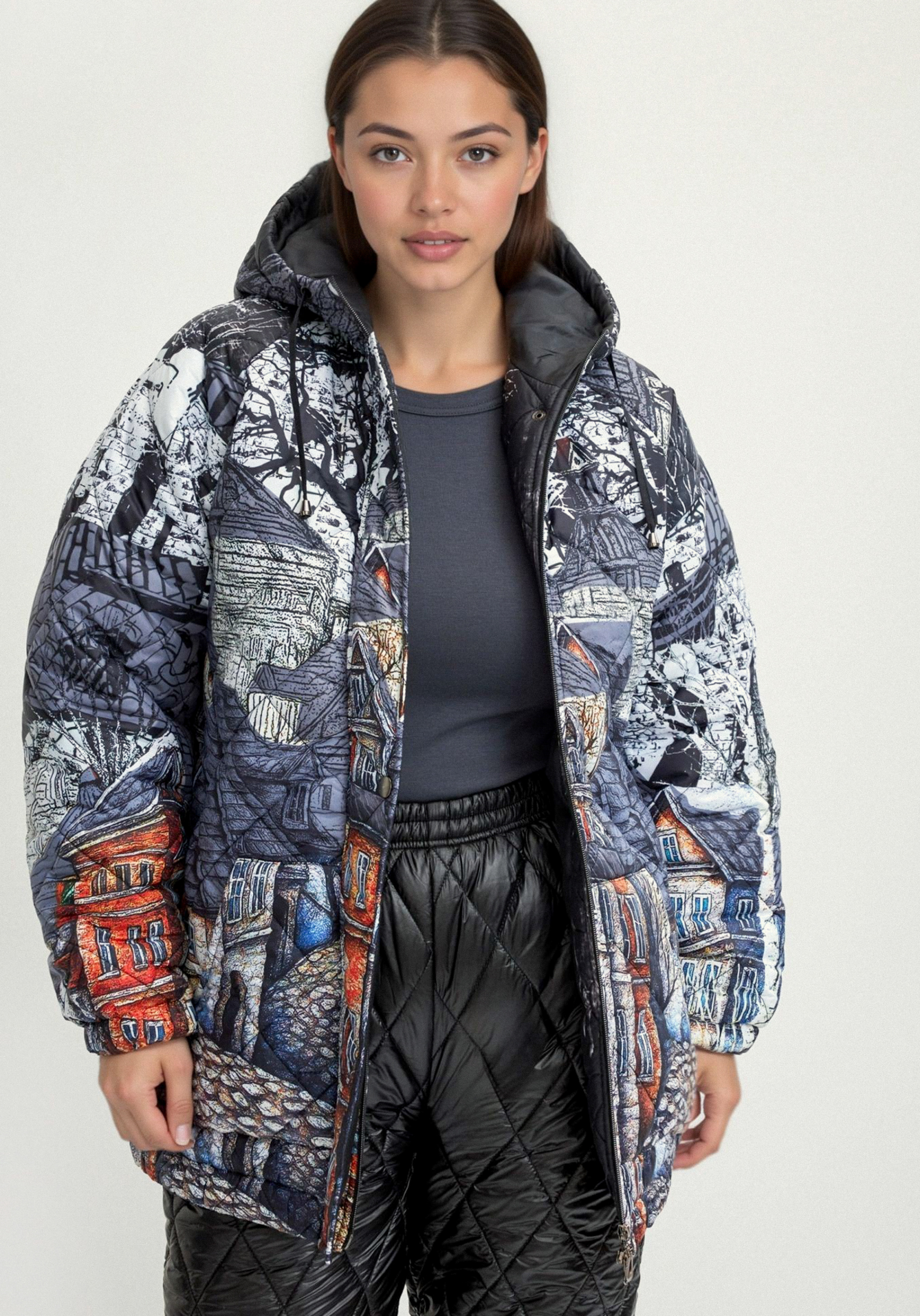 Куртка с принтом quotГородской пейзаж quot 6999₽