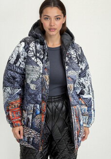 Куртка с принтом Городской пейзаж