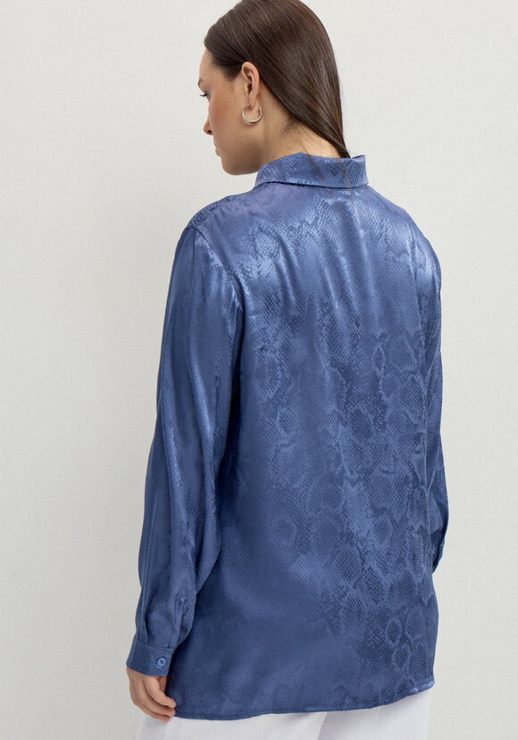 Блуза из шелка со змеиным принтом шир.  580, рис. 14