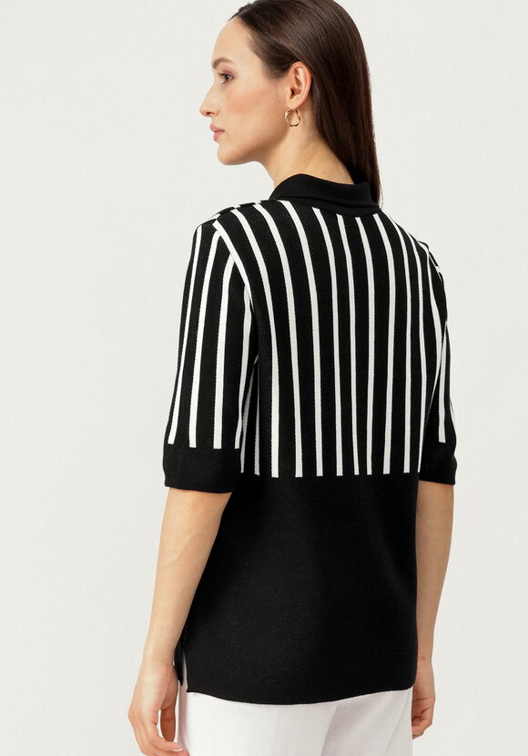 Джемпер-поло с вертикальной полосой шир.  580, рис. 19