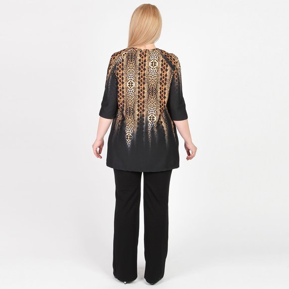 Туника с карманами и ярким принтом шир.  580, рис. 12