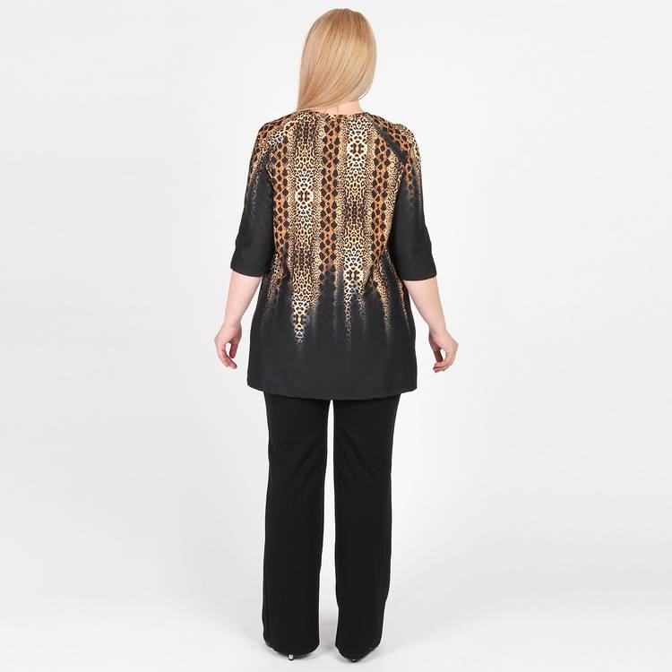 Туника с карманами и ярким принтом шир.  750, рис. 12