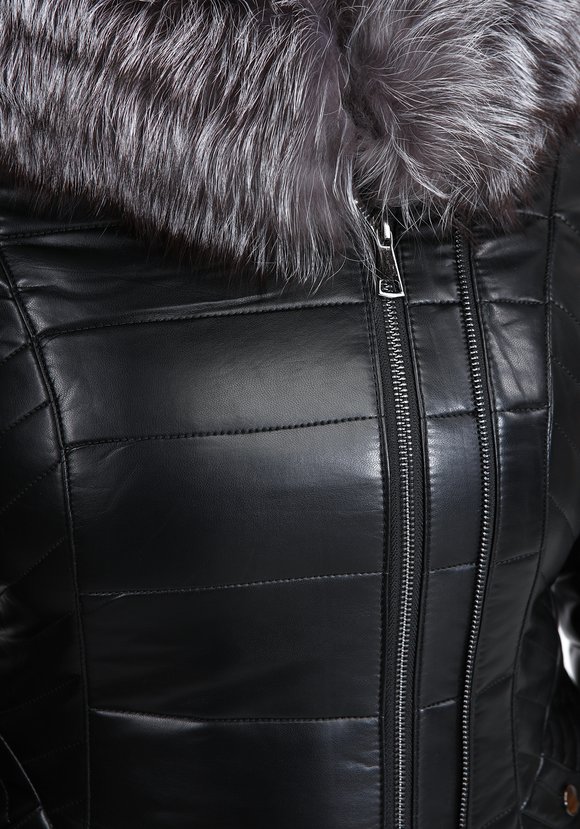 Пальто с мехом чернобурки шир.  580, рис. 4