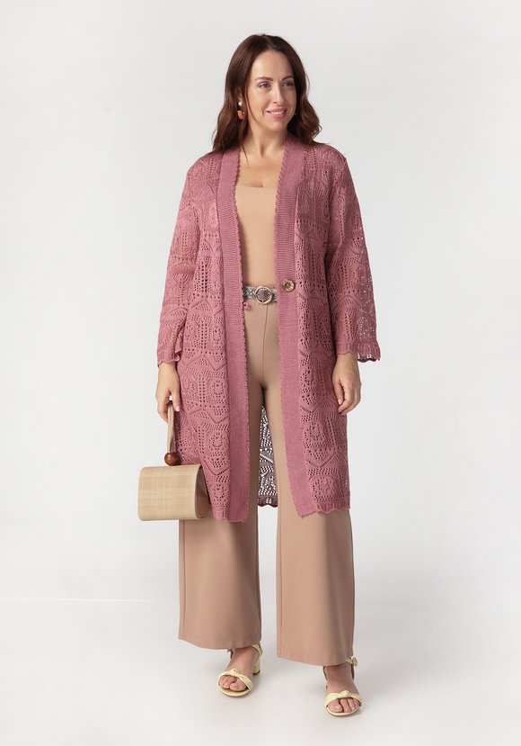 Кардиган Ажурное мгновение шир.  580, рис. 13