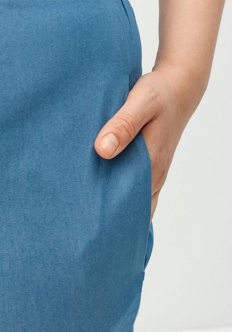 Брюки прямого кроя хлопковые шир.  750, рис. 5