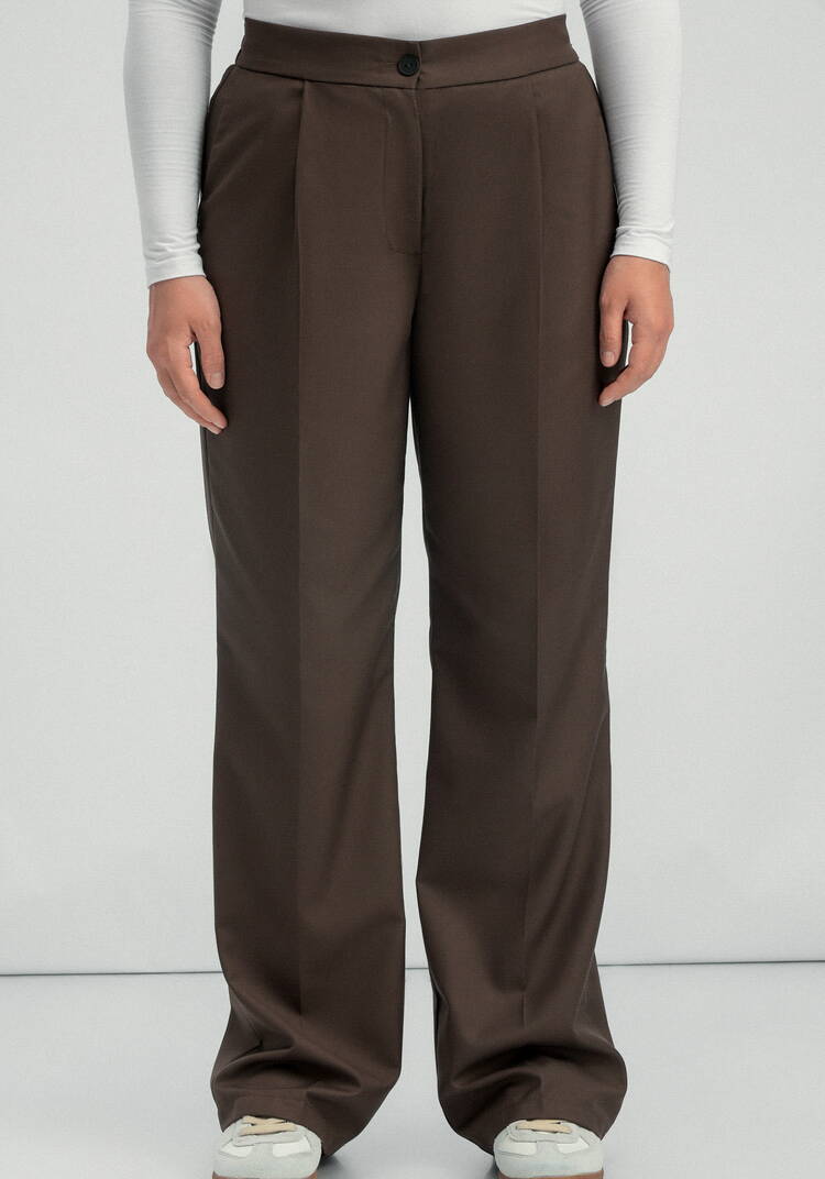 Брюки со стрелками и резинкой по поясу шир.  750, рис. 19