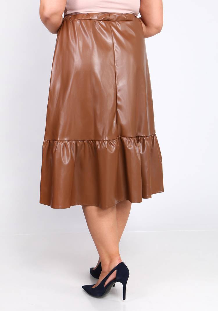 Юбка с воланом из эко-кожи шир.  750, рис. 14