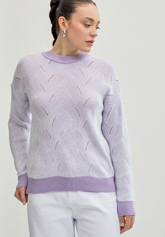 Джемпер с фактурным орнаментом шир.  580, рис. 27