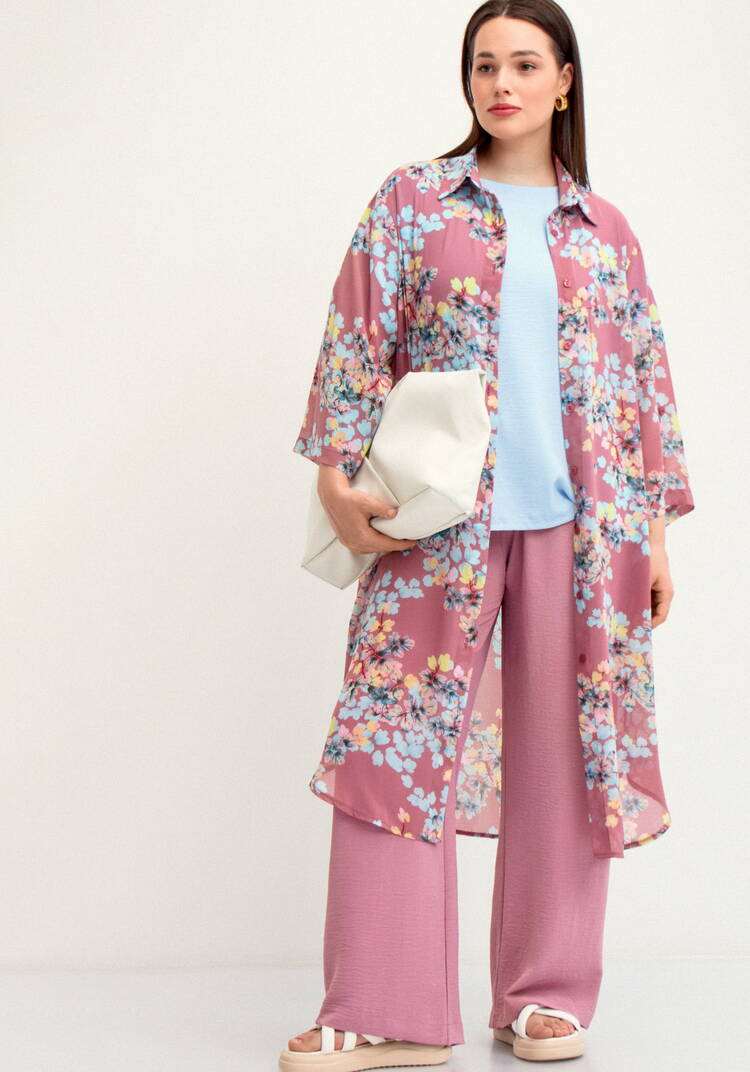 Блуза с круглой горловиной и разрезами шир.  750, рис. 9